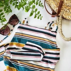 Striped Maxi Dress with Tie Back